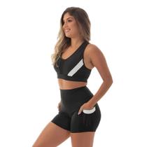Conjunto Fitness Fristyle Short E Top Academia Feminino
