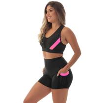 Conjunto Fitness Fristyle Short E Top Academia Feminino