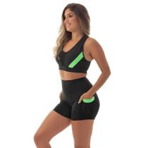 Conjunto Fitness Fristyle Short E Top Academia Feminino
