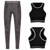 Conjunto Fitness Legging e Top listra Mormaii Ref: (C01411) Conjunto Fitness Legging e Top listra Mormaii Ref: (C01411)