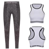 Conjunto Fitness Legging e Top listra Mormaii