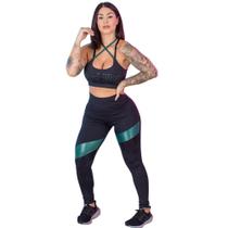 Conjunto Fitness Legging e Top Recorte Poliamida 1058 - Lievi