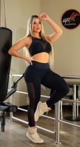 Conjunto fitness legging +top com bojo poliamida -tamanho m