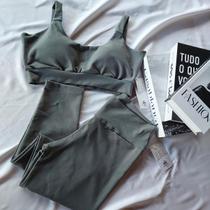 Conjunto Fitness Longo Cinza Escuro Poly