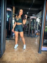 Conjunto fitness militar elastano estampa unica (short+top) Conjunto fitness militar elastano estampa unica (short+top)
