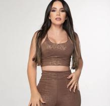 Conjunto fitness onça - Pérola Conjunto fitness onça - Pérola