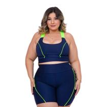Conjunto Fitness Plus Size Academia Short + Top Suplex 0581 Conjunto Fitness Plus Size Academia Short + Top Suplex 0581