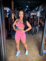 Conjunto fitness poderosa elastano estampa unica (short+top)