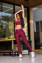 Conjunto Fitness Premium Wonder Poliamida Canelada Legging + Top