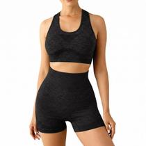 Conjunto Fitness Preto Academia Modelador Levanta Bumbum Conjunto Fitness Preto Academia Modelador Levanta Bumbum