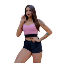Conjunto Fitness Short E Cropped Top Com Bojo Gringas Model Conjunto Fitness Short E Cropped Top Com Bojo Gringas Model