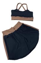 Conjunto Fitness Short Saia + Top