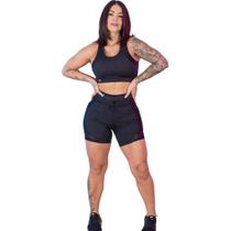 Conjunto Fitness Shorts e Top Recortes Poliamida 1061 - Lievi Conjunto Fitness Shorts e Top Recortes Poliamida 1061 - Lievi