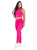Conjunto Fitness Top + Calça Suplex Feminina Legging MAG853_900
