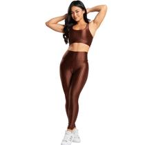 Conjunto Fitness Top e Calça New Zig 3D Bella Fiore Roupa De Academia Treino De Musculação Feminina