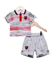 Conjunto Flamengo Infantil Polo e Bermuda Oficial