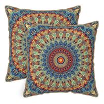 Conjunto floral de 2 capas de almofada KSLIDS Boho Mandala