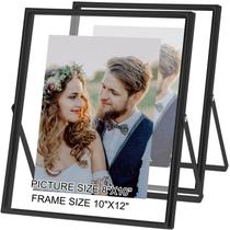 Conjunto flutuante preto de 2 porta-retratos IZIDDO para fotos de 8x10