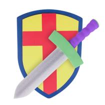 Conjunto Foam Toy Medieval Joust Sword & Shield Knight para crianças