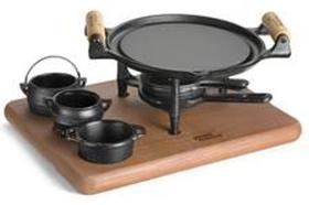 Conjunto fogareiro c/molheira c/suporte madeira panela mineira
