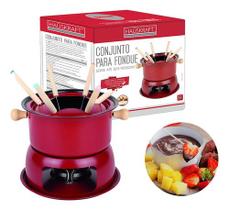 Conjunto Fondue 11 Peças Carne Chocolate Jantar