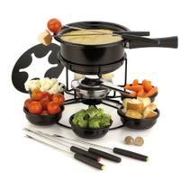 Conjunto Fondue Carroussel Viena Preto 16 Peças Forma Inox