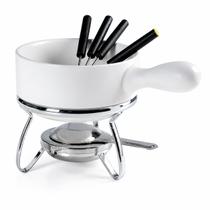 Conjunto Fondue Cerâmica 7 Peças Branco 850ml Queijo Chocolate Rechaud Garfos Mesa Posta Conjunto Fondue Cerâmica 7 Peças Branco 850ml Queijo Chocolate Rechaud Garfos Mesa Posta