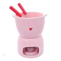 Conjunto Fondue Cerâmica Rosa Lamour 300ML 5 peças - Hauskraft