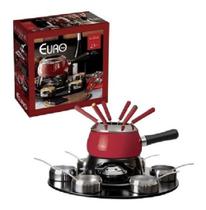 Conjunto fondue inox com base giratoria 23 peças - EUROHOME