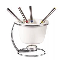 Conjunto Fondue New 7peças Hauskraft Porcelana Branca e Inox Conjunto Fondue New 7peças Hauskraft Porcelana Branca e Inox