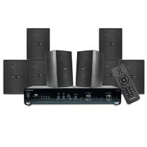 Conjunto Frahm 2500 Para Som Ambiente Lojas 8 Caixas Cor Preto Potência De Saída Rms 160 W Conjunto Frahm 2500 Para Som Ambiente Lojas 8 Caixas Cor Preto Potência De Saída Rms 160 W