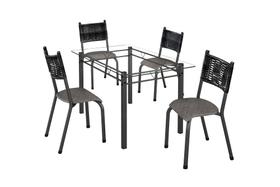 Conjunto França 04 Cadeiras com Base Piauí BM Tubulares Conjunto França 04 Cadeiras com Base Piauí BM Tubulares