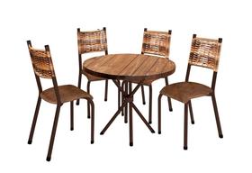 Conjunto França 04 Cadeiras com Base Sergipe BM Tubulares