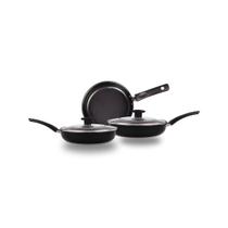 Conjunto Frigideiras 3 Peças Antiaderentes com Tampa.