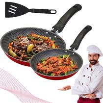 Conjunto Frigideiras Elegante Alegrete Antiaderente 2 Peças 18_22cm com Espátula