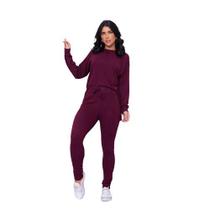 Conjunto Frio Manga Longa Feminino Com Blusa Tapa Bumbum Lanzinha