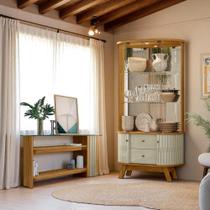 Conjunto Frizz c/ Cristaleira Moss Cumaru/Opala