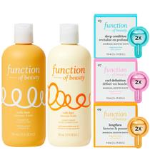 Conjunto Function of Beauty Shampoo e Condicionador para Cabelo Coily