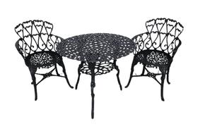 Conjunto Fundido Jardim Varanda Viena com Mesa de 80cm e 2 Poltronas Confortáveis em Várias Cores Conjunto Fundido Jardim Varanda Viena com Mesa de 80cm e 2 Poltronas Confortáveis em Várias Cores