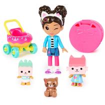 Conjunto Gabby's Dollhouse Kitty Care - Com Gabby e Baby Box