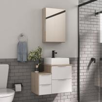 Conjunto Gabinete Banheiro Nivus 60cm