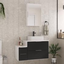 Conjunto Gabinete Banheiro Nivus 80cm