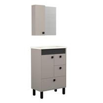 Conjunto Gabinete de Banheiro Beirute 60cm Conjunto Gabinete de Banheiro Beirute 60cm