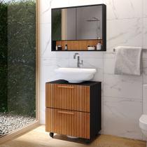 Conjunto gabinete de banheiro com espelheira Kit gabinet Top