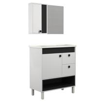 Conjunto Gabinete de Banheiro Istambul 80cm Conjunto Gabinete de Banheiro Istambul 80cm