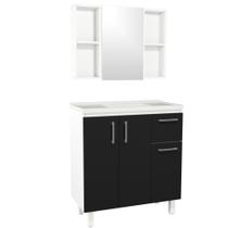 Conjunto Gabinete de Banheiro Lisboa 80cm