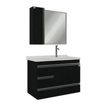 Conjunto Gabinete de Banheiro Mdf Monza com Cuba e Espelho
