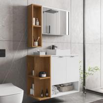 Conjunto Gabinete e Espelheira Rennes Branco Naturale