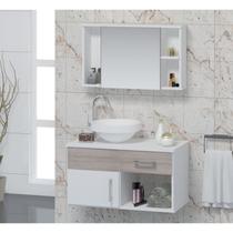 Conjunto Gabinete Para Banheiro com Cuba e Espelheira Stilo Conjunto Gabinete Para Banheiro com Cuba e Espelheira Stilo