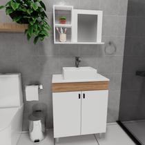 Conjunto Gabinete para Banheiro com Cuba Espelheira Sevilha